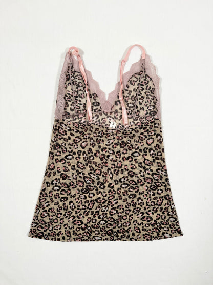 Pink Leopard Micromesh Cami