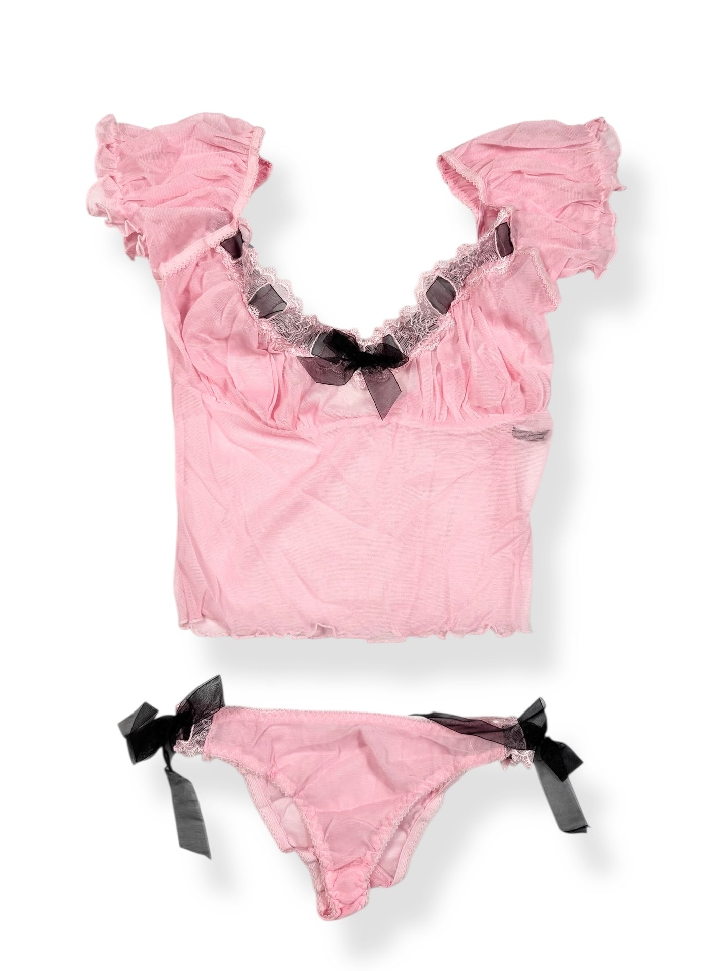 Leg Avenue Mesh Milkmaid Top ♡ Size M