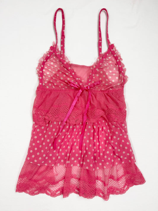 Pink Polka Cami & Micro Skirt Set ♡ S