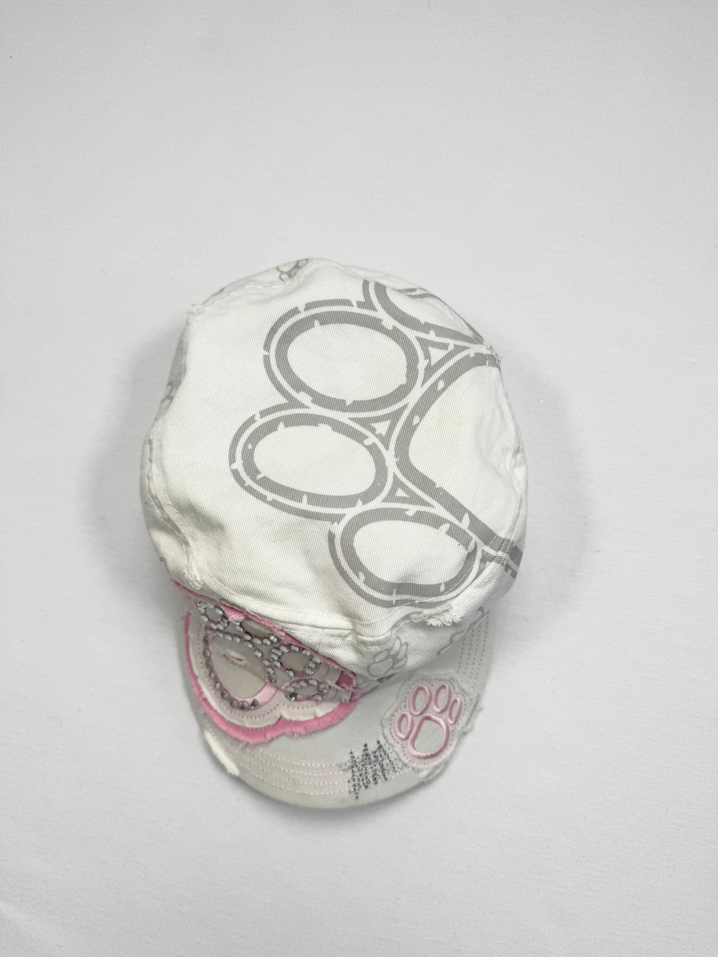 White & Pink Paw Cap ♡