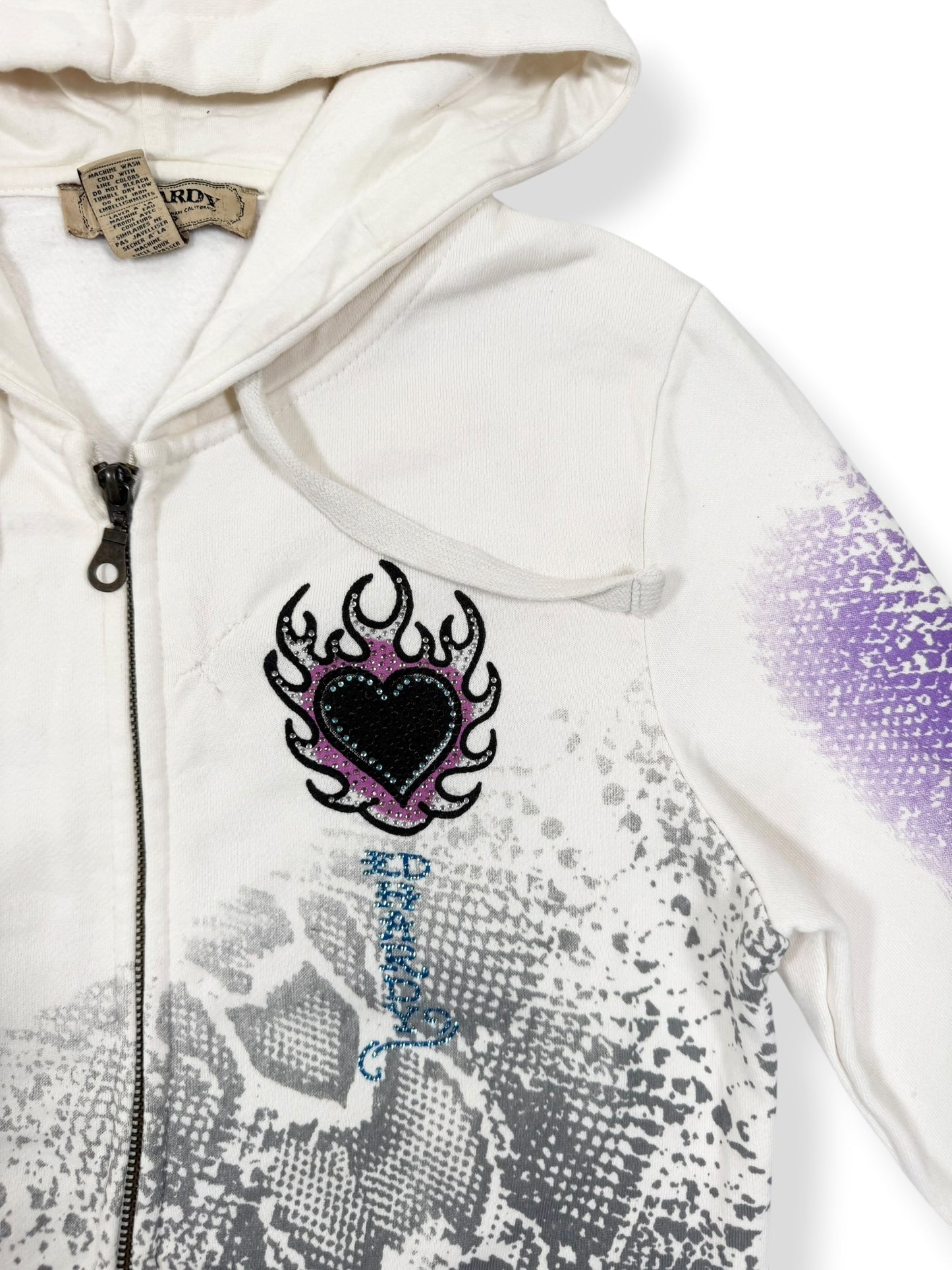 Ed Hardy Snakeprint Zip Up Hoodie ♡ M