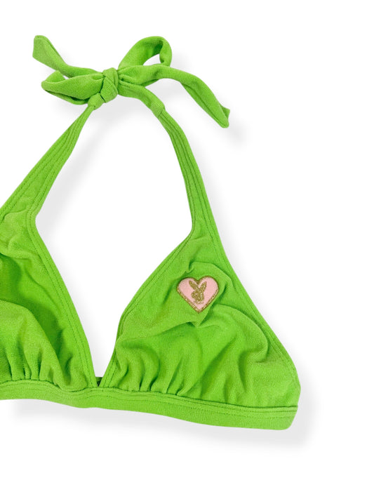 Pink & Green Playboy Towelling Bikini  ♡ XS