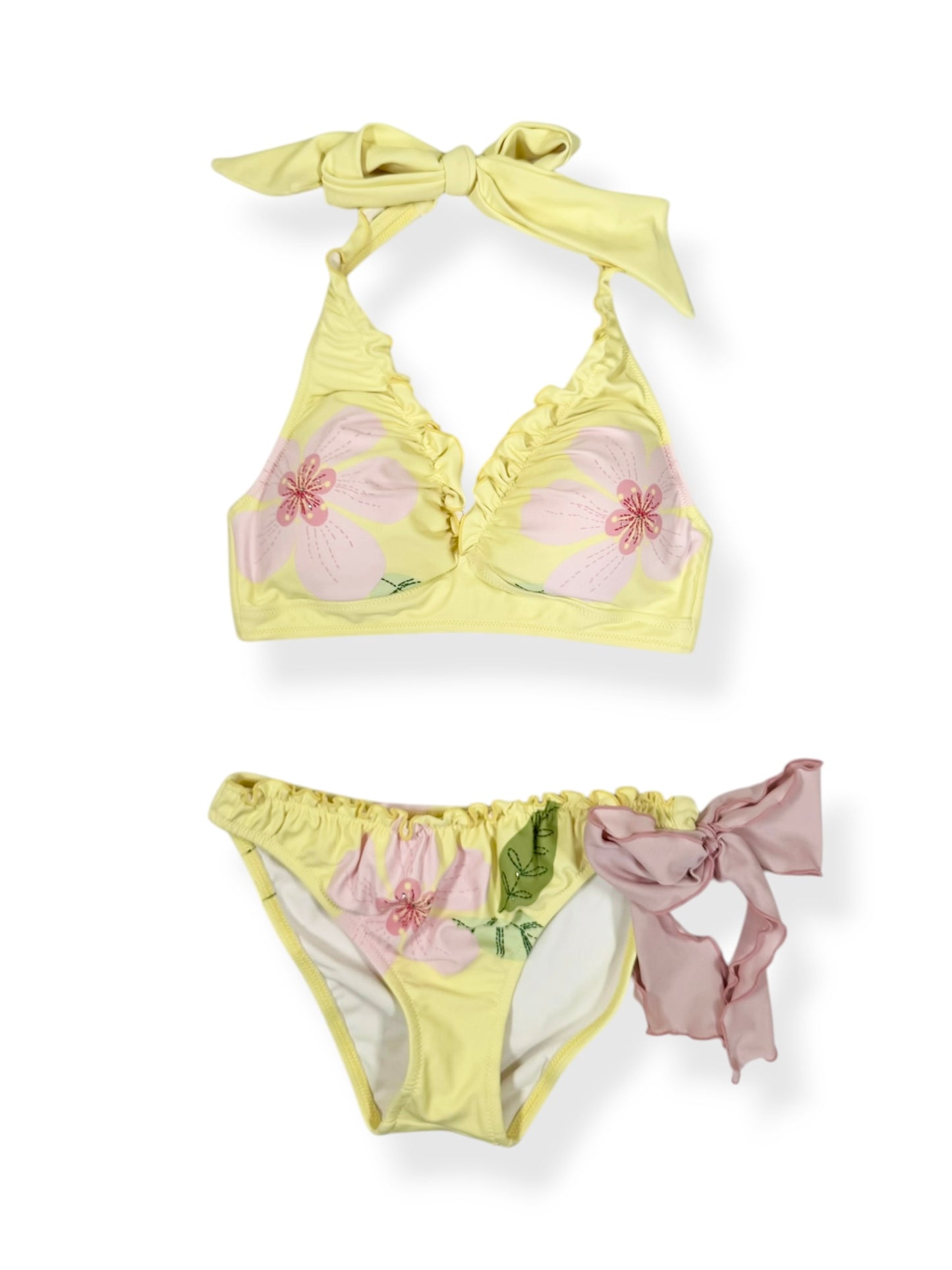 Beach Queen Hibiscus Bow Bikini ♡ XS
