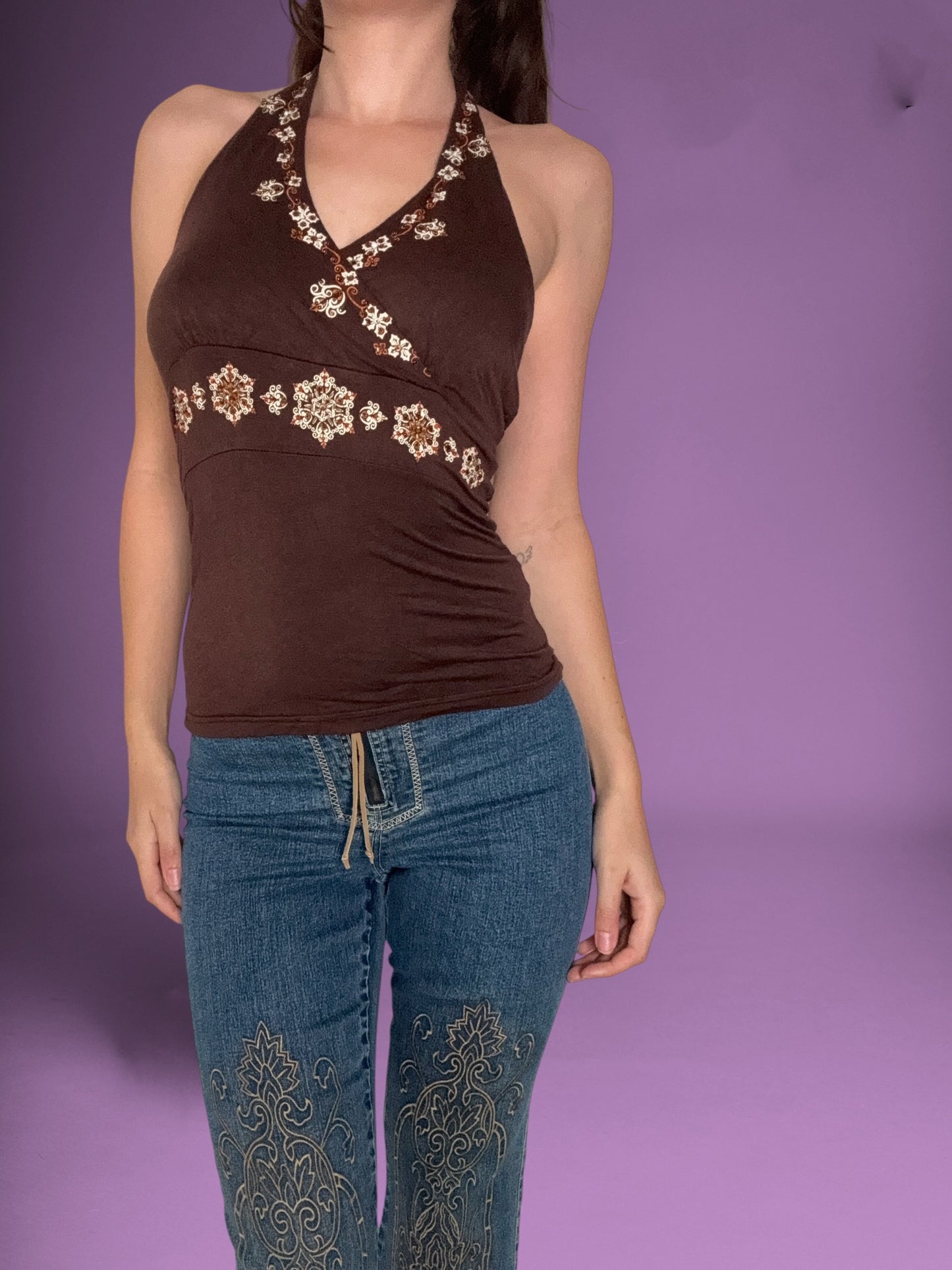Boho Brown Halter ♡ S