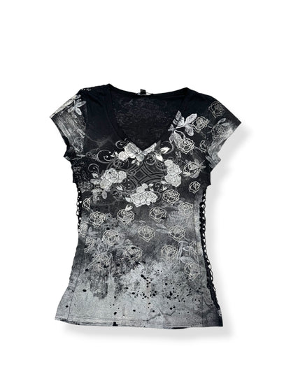 Grunge Lace Sides Tee ♡ S