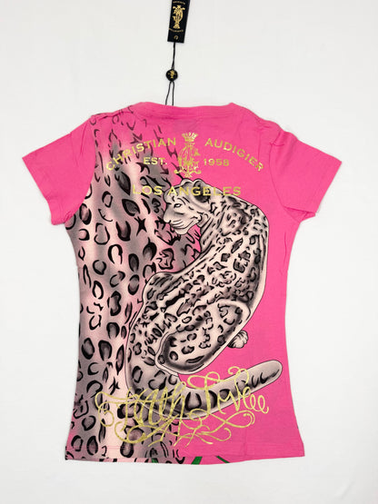 Christian Audigier Leopard Tee ♡ S
