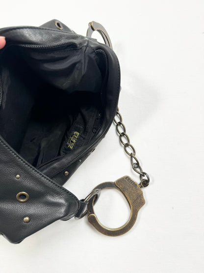 Cuffz Grommet Black Leather Bag ♡