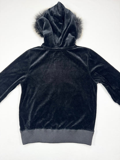 Von Dutch Velour Fur Hood Zip Up ♡ S