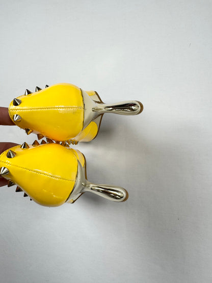 Shoe Republic LA Yellow Studded Heels ♡ 7