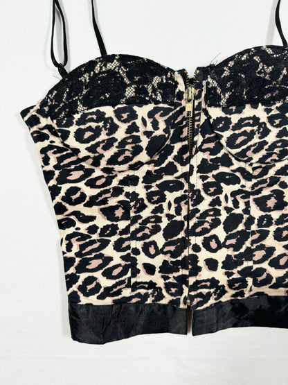 Leopard Zip Corset