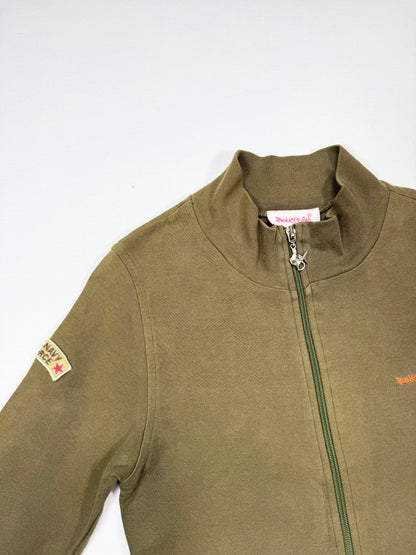 Punky Fish Patch Khaki Zip Up ♡ S