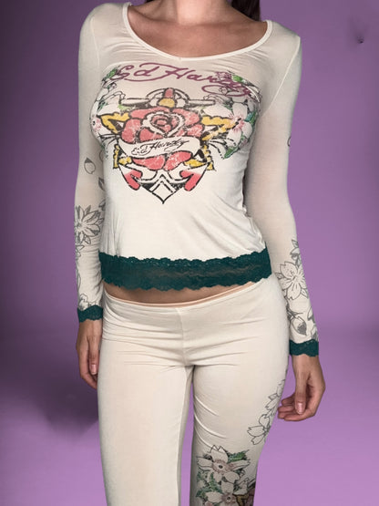 Ed Hardy Capri Pant and Top Set ♡ S
