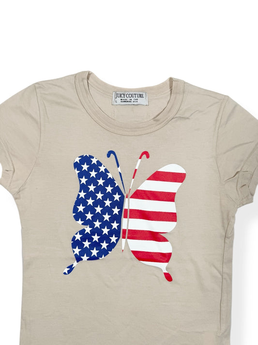 Juicy Couture USA Butterfly Tee ♡ Size S