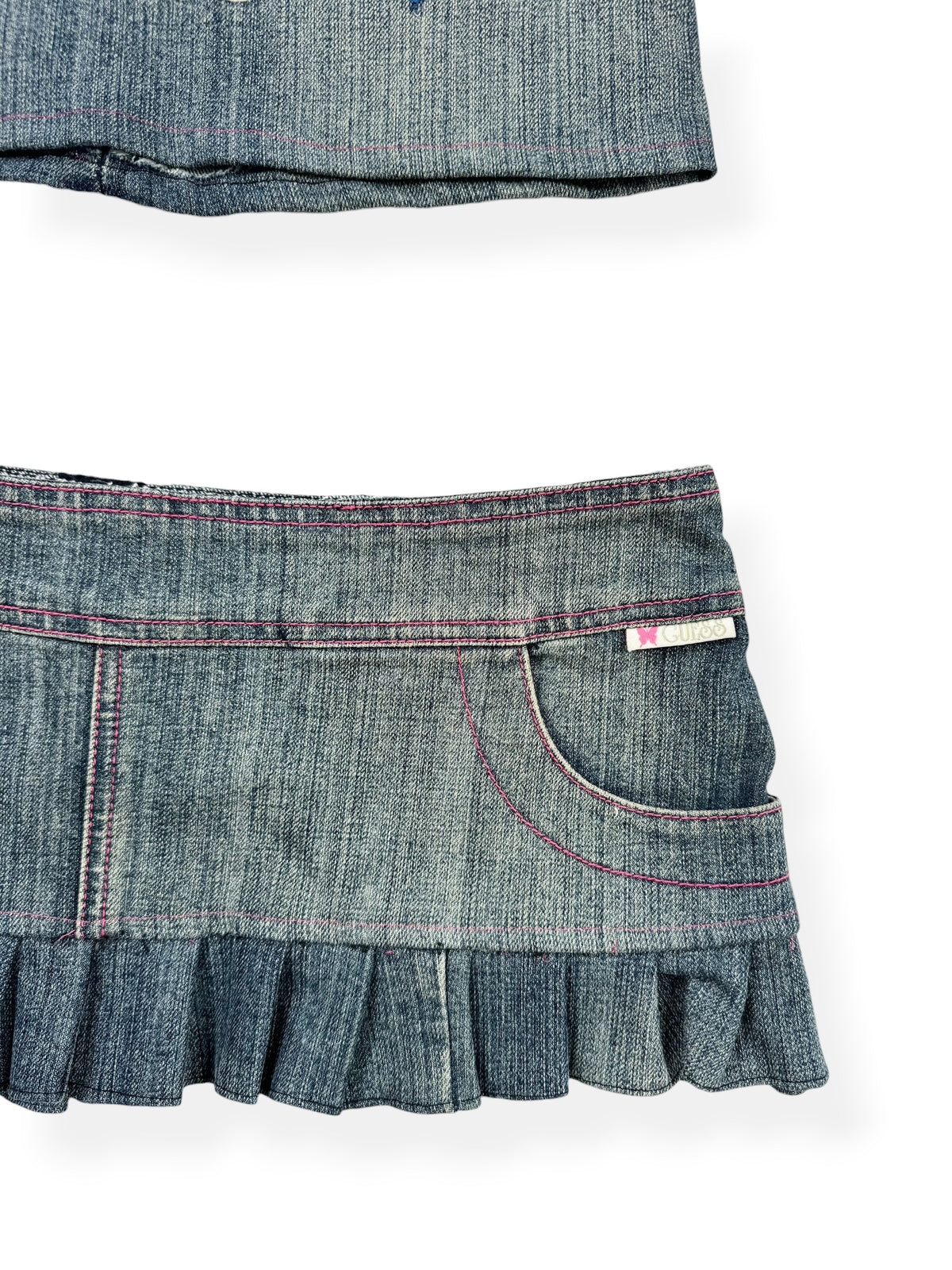 Guess Butterfly Denim Skirt & Cami Set ♡ S