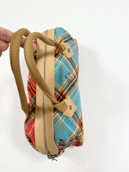 Vivienne Westwood Multi Colour Plaid Cotton Bag ♡