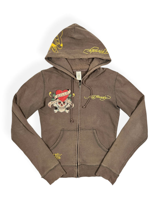Ed Hardy Brown Hoodie