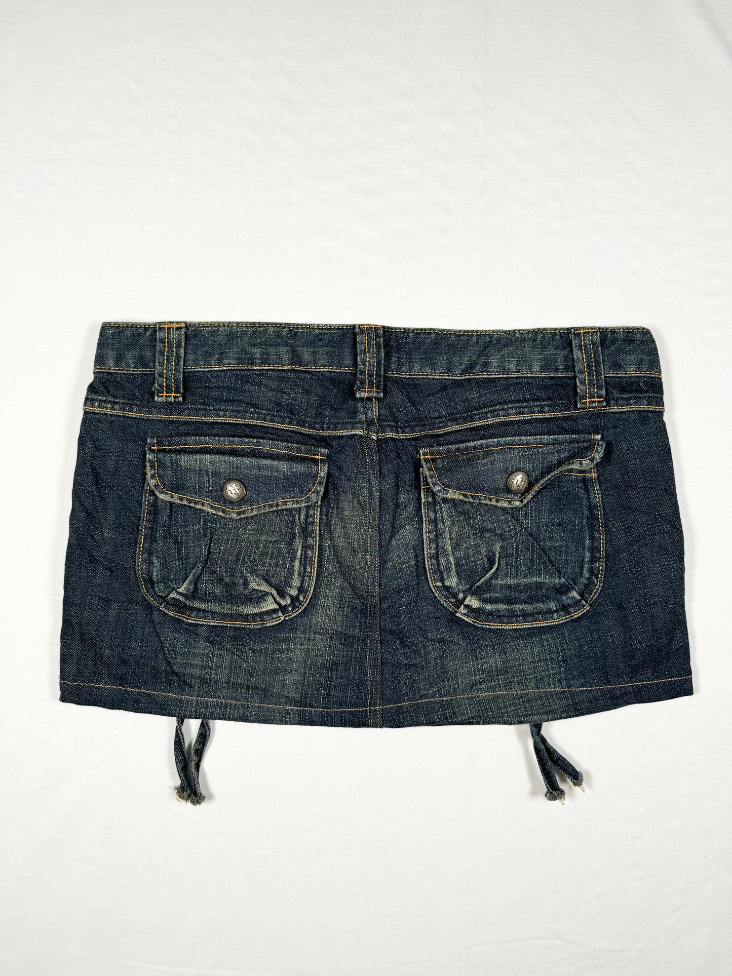 Cargo Denim Mini Skirt