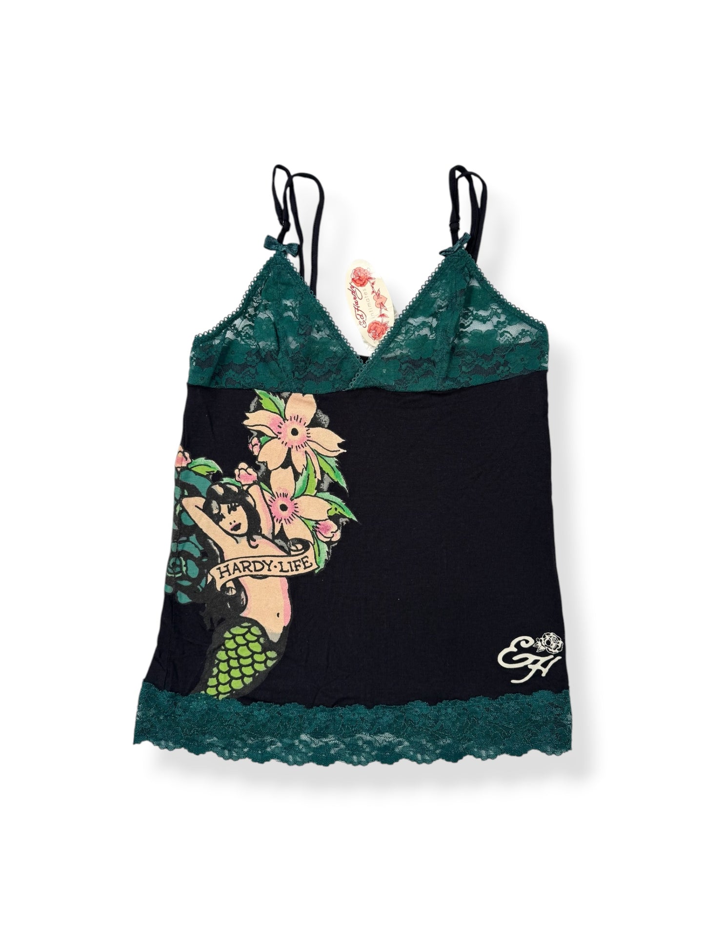 Ed Hardy Green Lace Cami ♡ S
