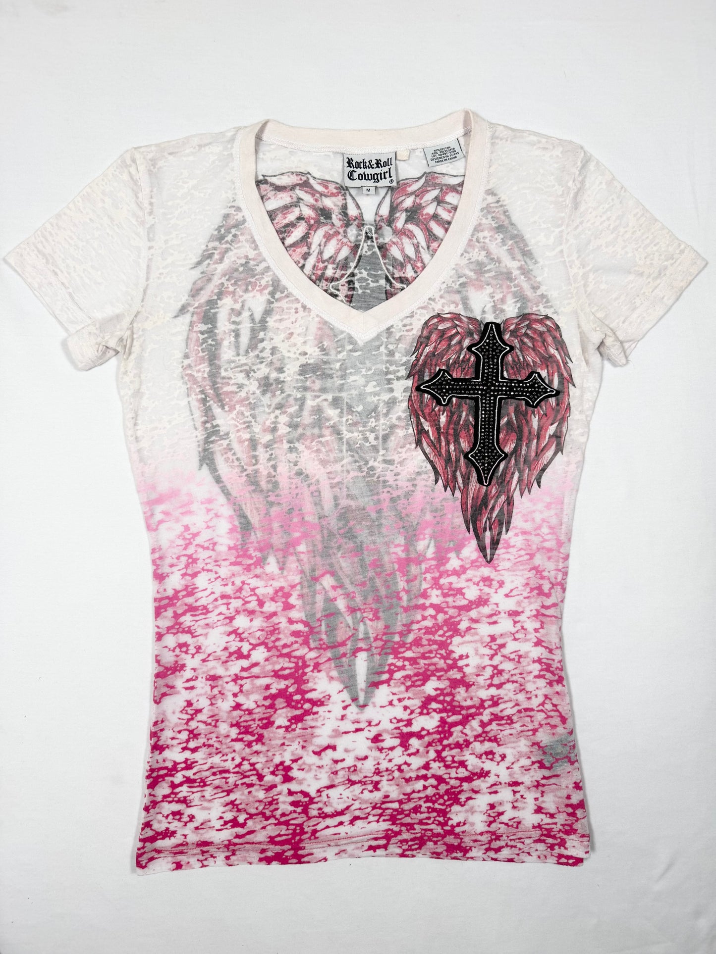 Mcbling Wing Cross Tee ♡ Size M