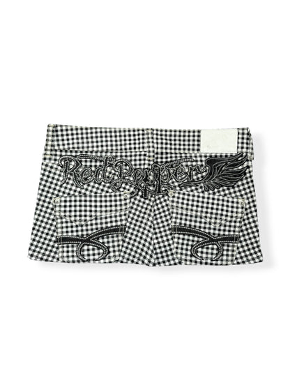 Red Pepper Plaid Mini Skirt ♡ S