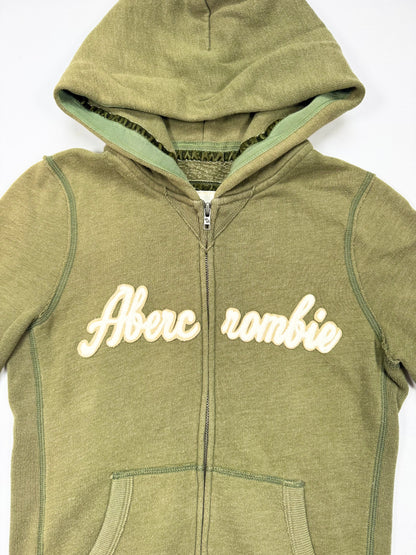 Abercrombie Khaki Zip Up Hoodie ♡ M