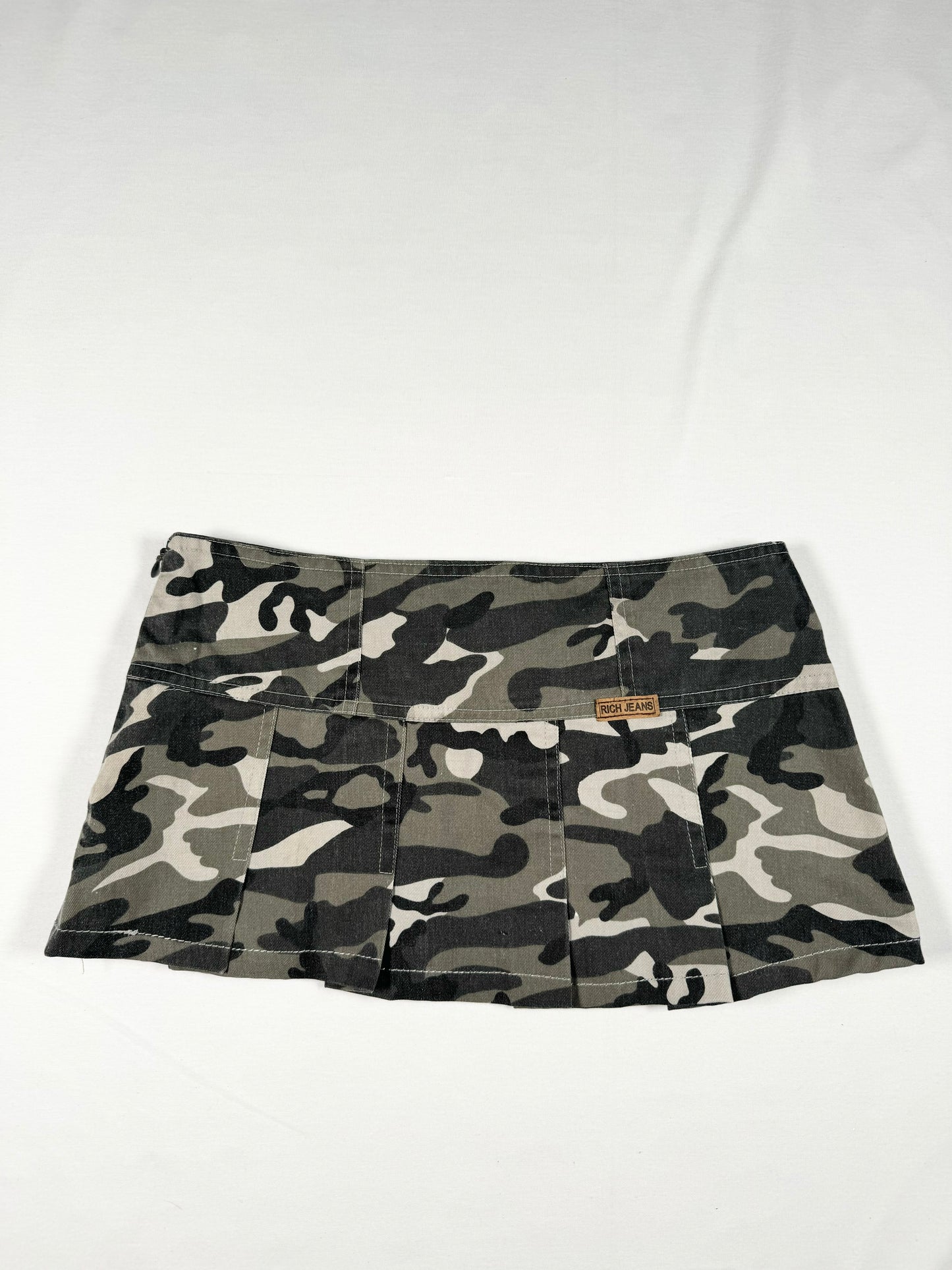 Camo Pleated Micro Skirt