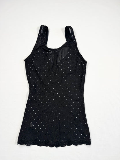 Black Polka Shapewear Tank ♡ XS/S