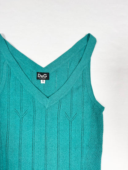 D&G Turquoise Tank & Cardigan ♡ Size S