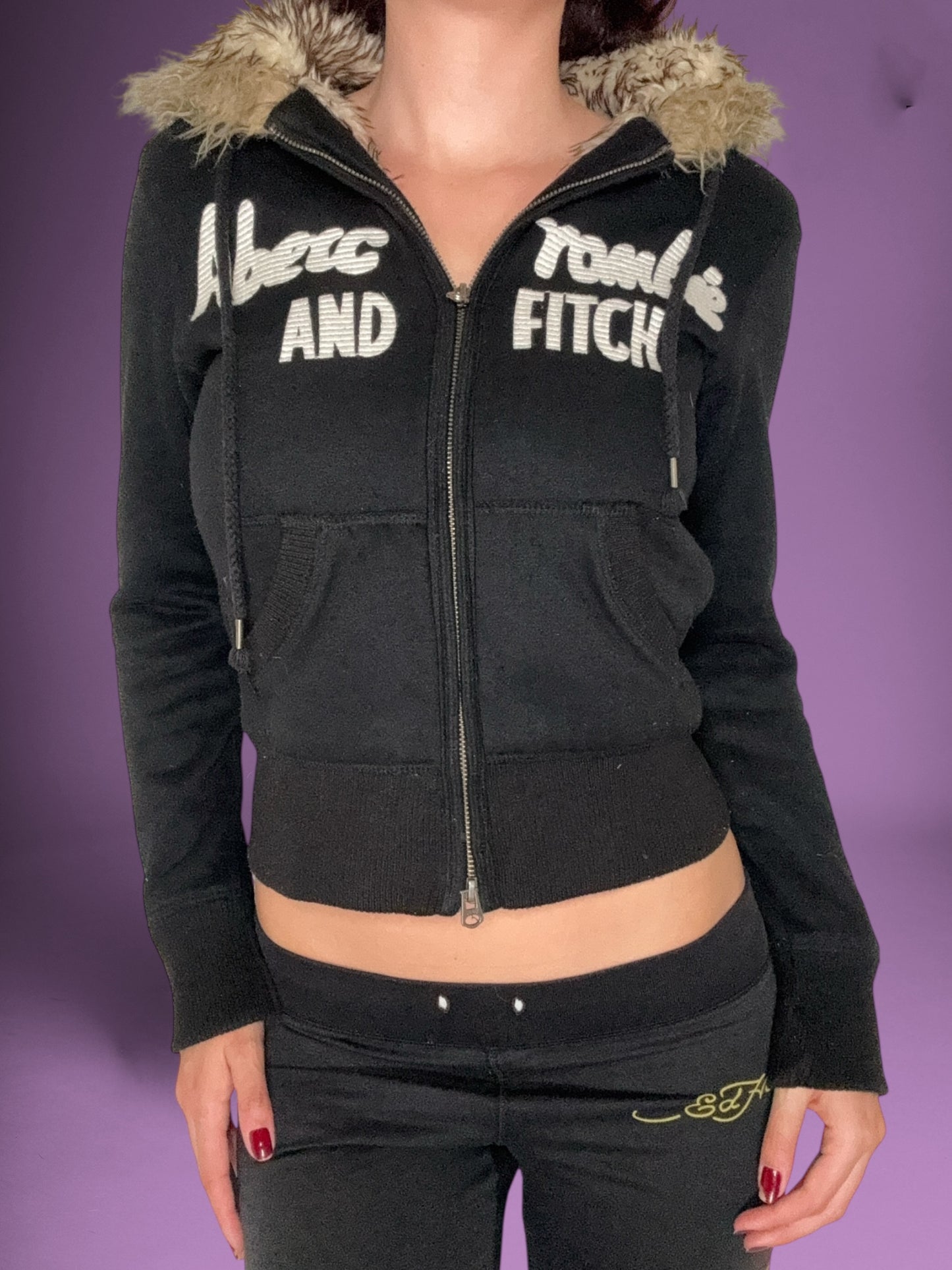 Abercrombie & Fitch Fur Zip Up Hoodie