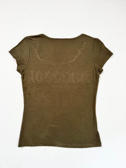 D&G “Too Cool For School” Khaki Tee ♡ M