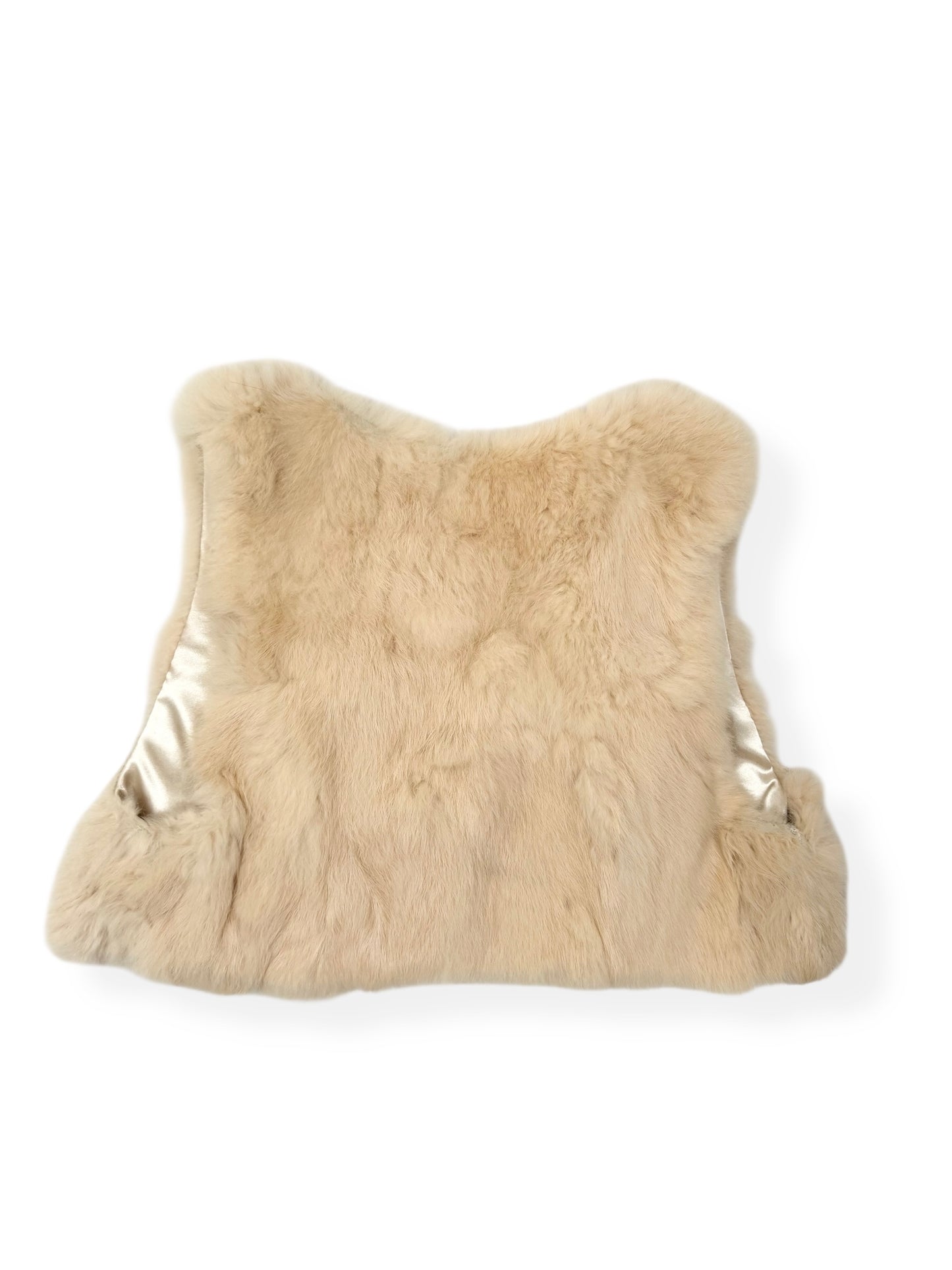 Beige Fur Tie Vest