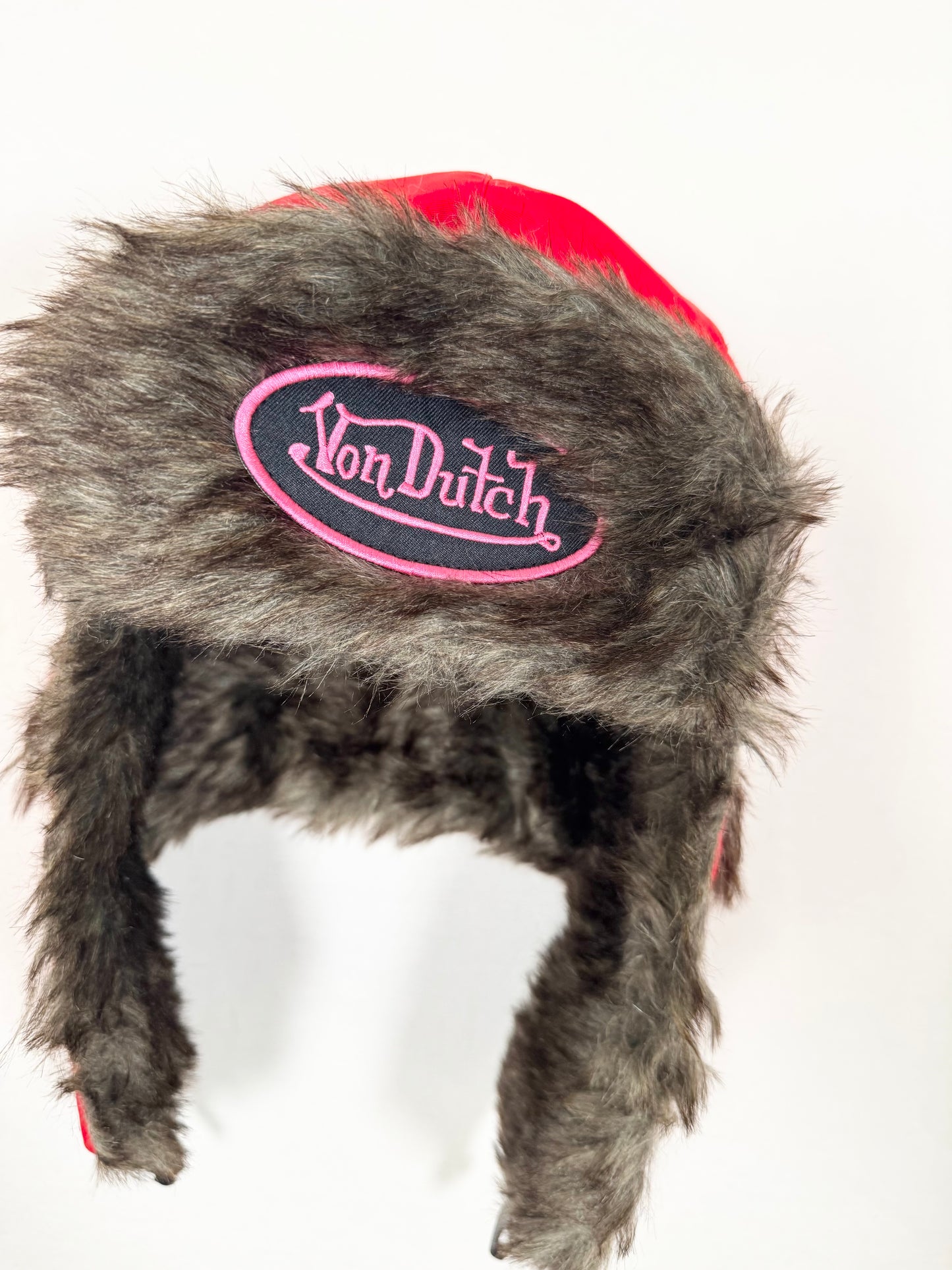 Red Fur Von Dutch Hat