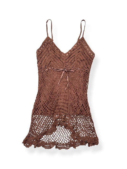 Brown Crochet Cami ♡ L