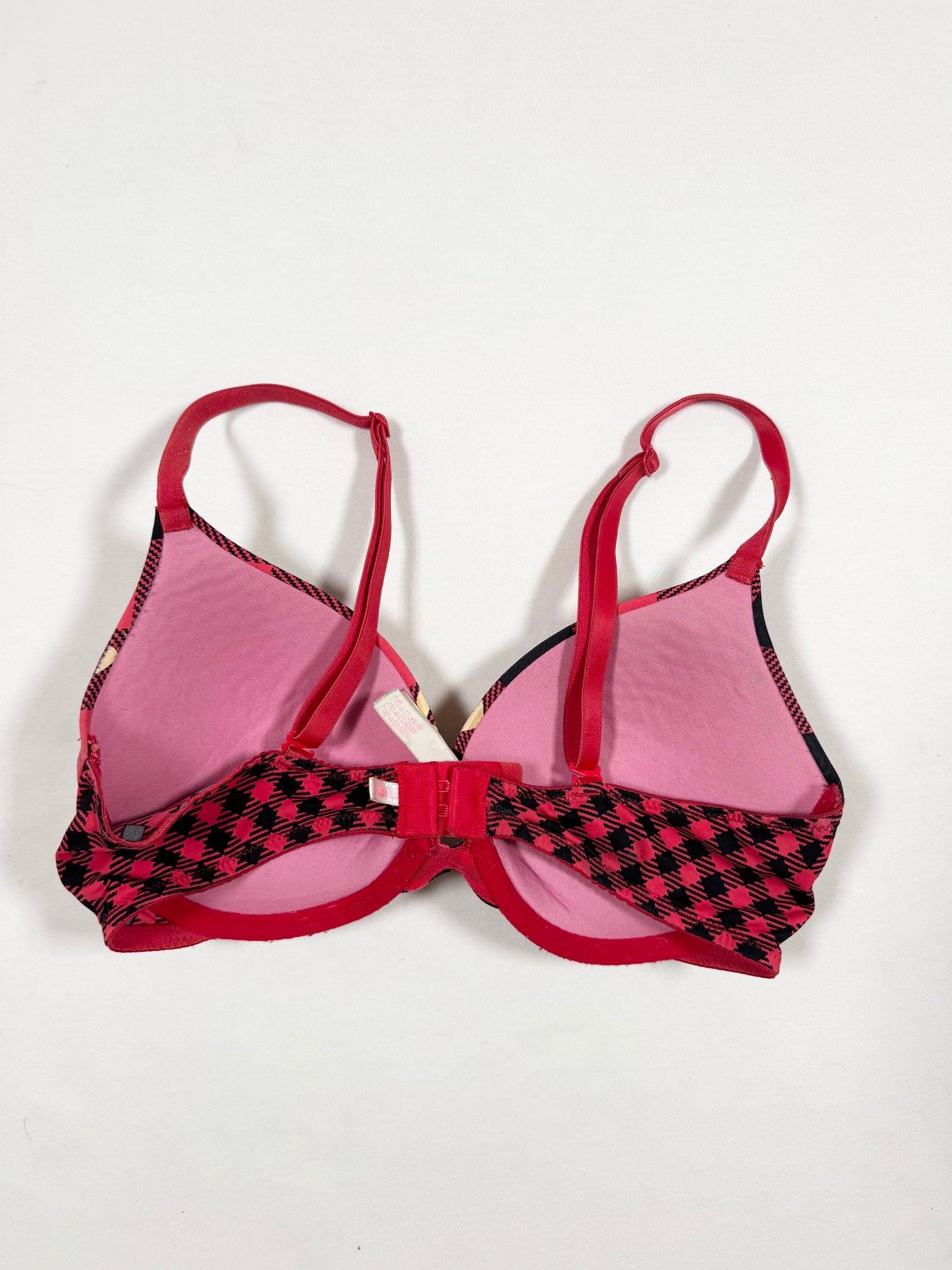 PINK Plaid Bra ♡ Size 34C