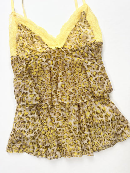 Yellow Leopard Print Cami ♡ S
