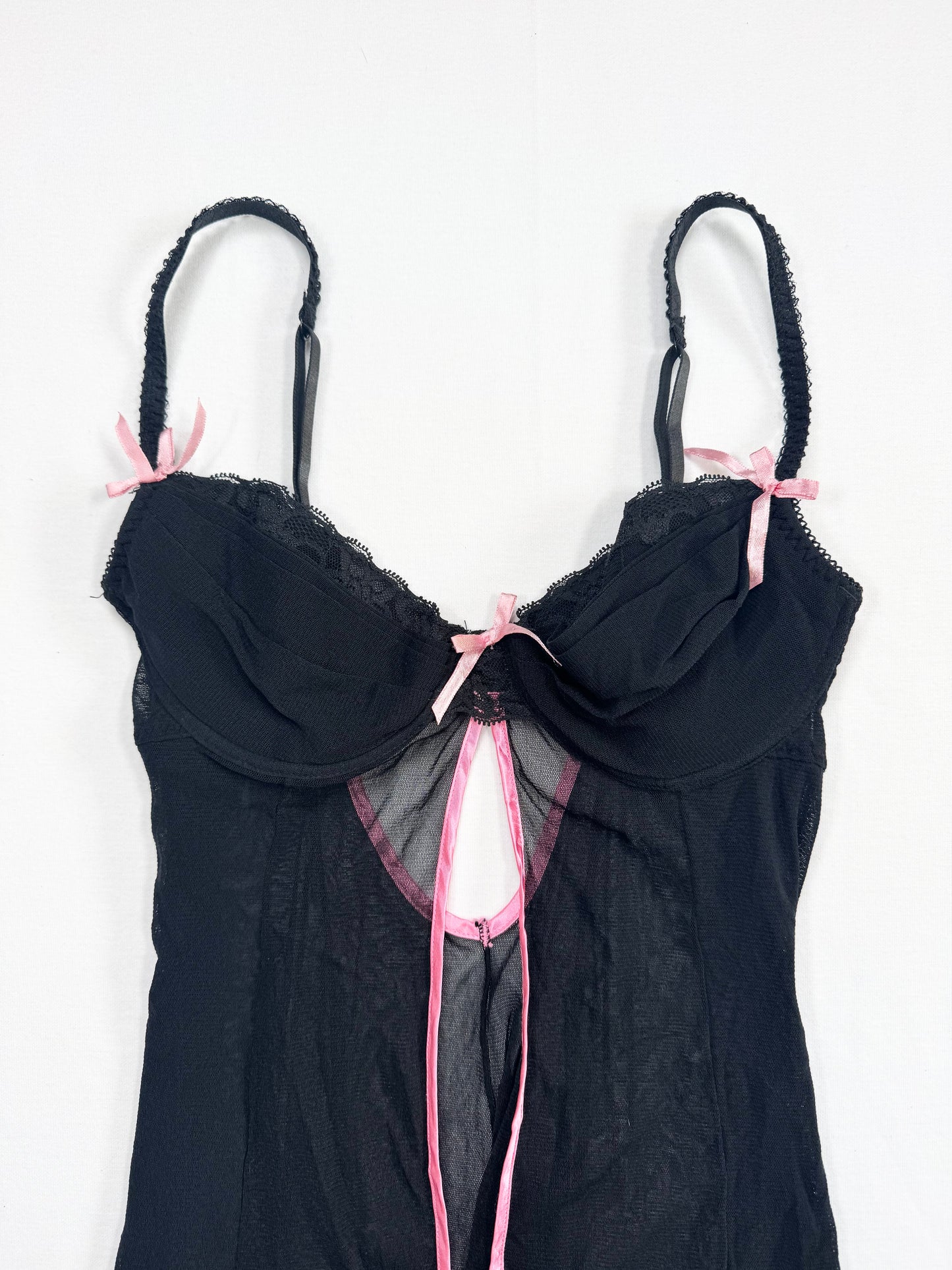 Black & Pink Cutout Cami ♡ 34B