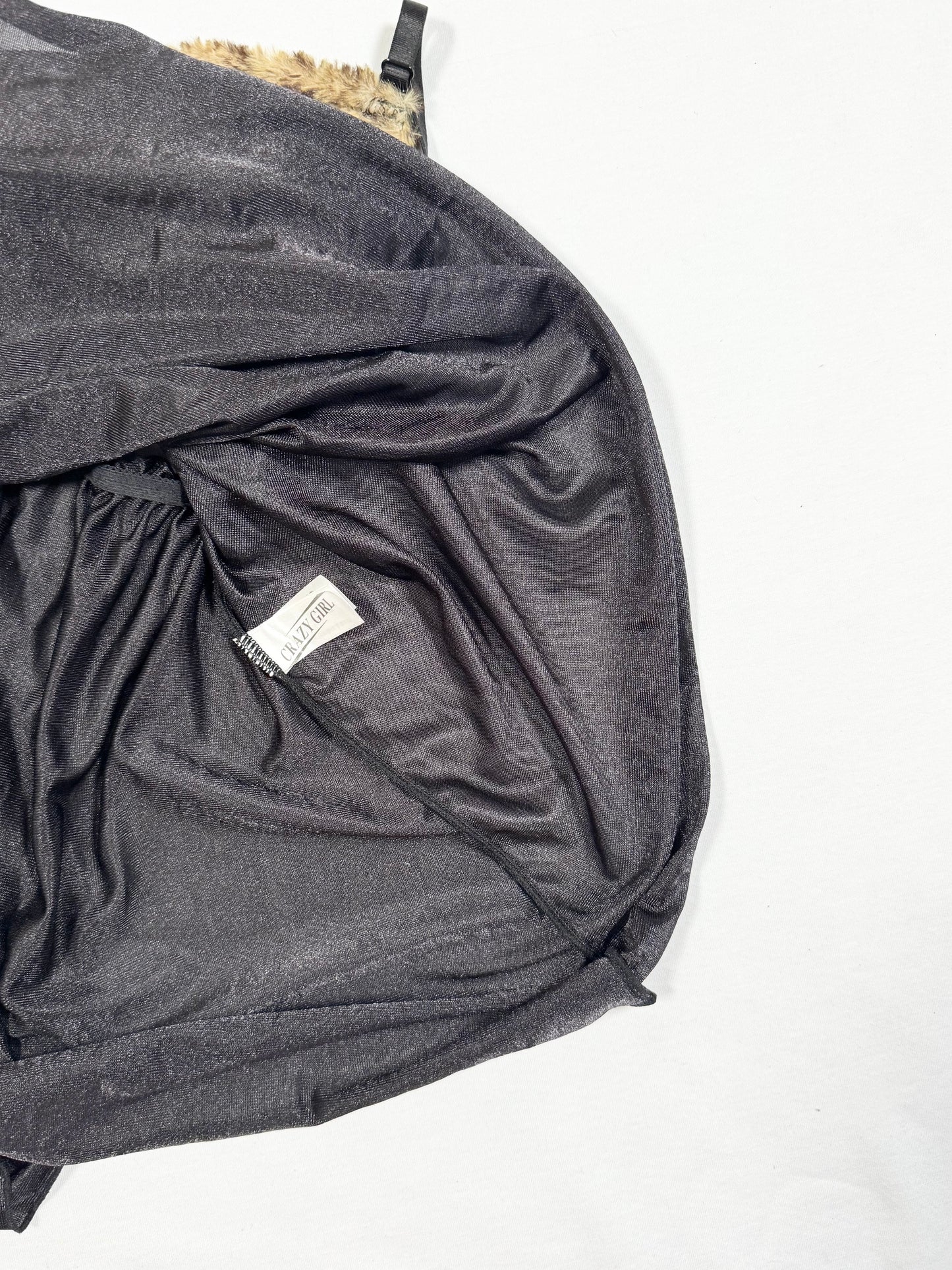 Gyaru Leopard Fur Bust Cami ♡ Size S