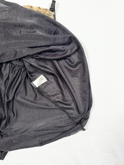 Gyaru Leopard Fur Bust Cami ♡ Size S