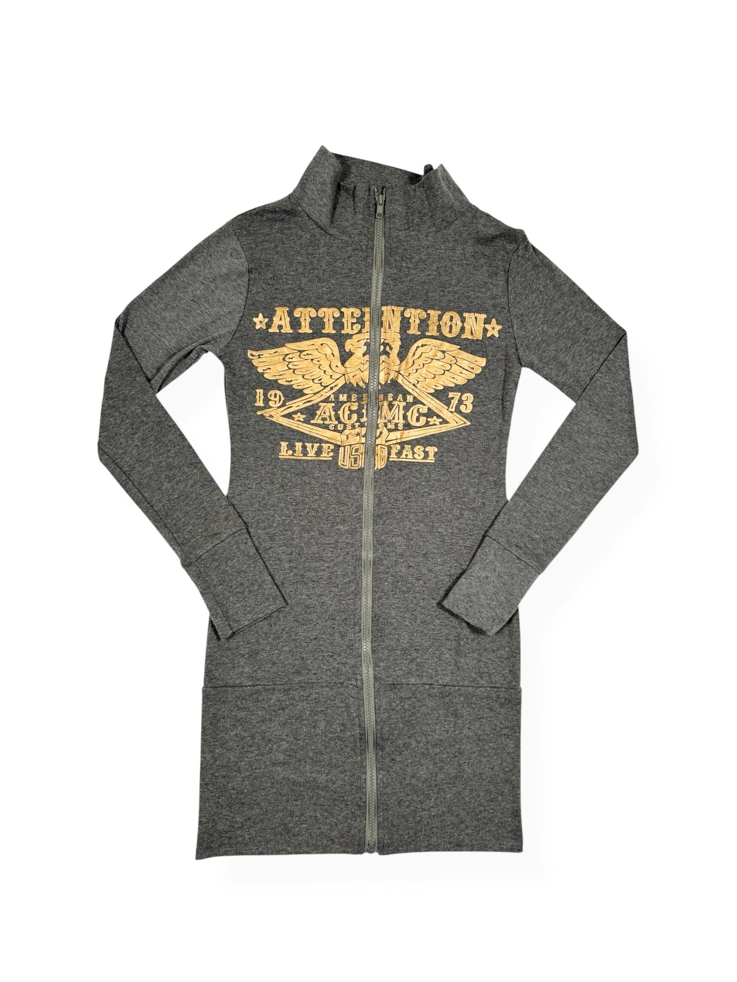 Grunge Zip Up Dress ♡ Size S