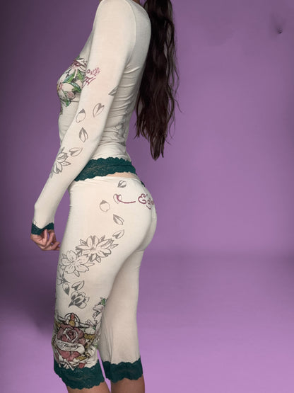 Ed Hardy Capri Pant and Top Set ♡ S