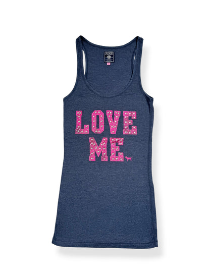 PINK Love Me Navy Tank ♡ M