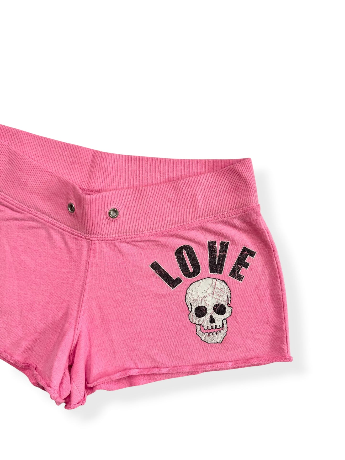 Pink No Boundaries “Love” Skull Shorts ♡ S