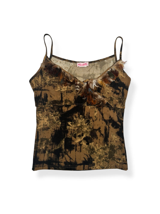 Feather Trim Cami ♡ Size S