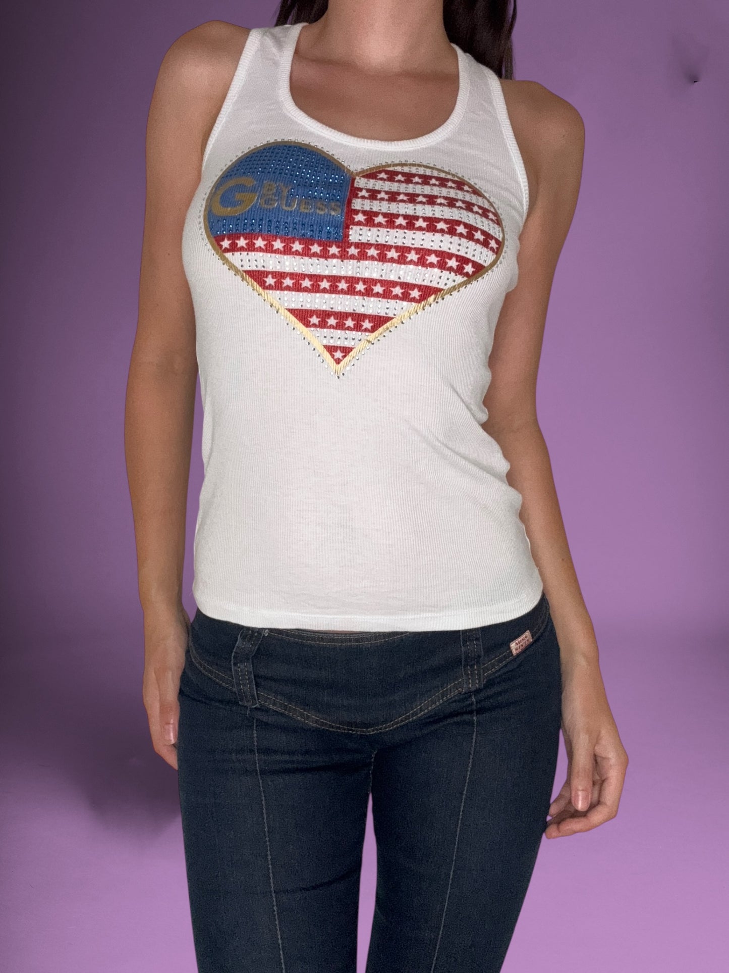 Guess USA Heart Tank ♡ S