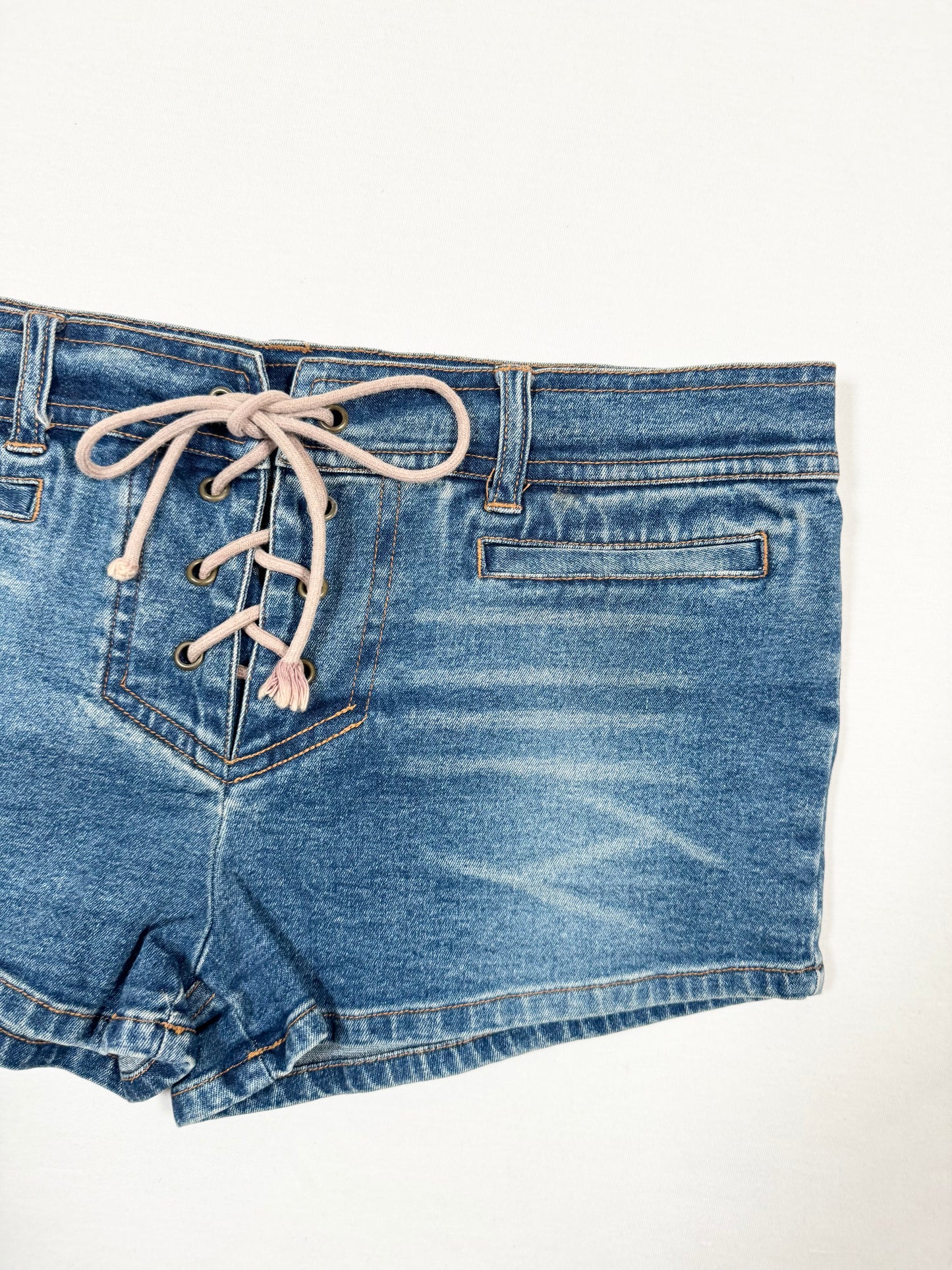 Lace Up Mini Shorts