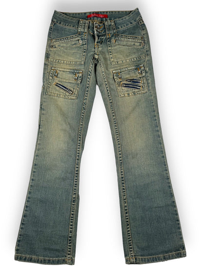 Cargo Flared Jeans