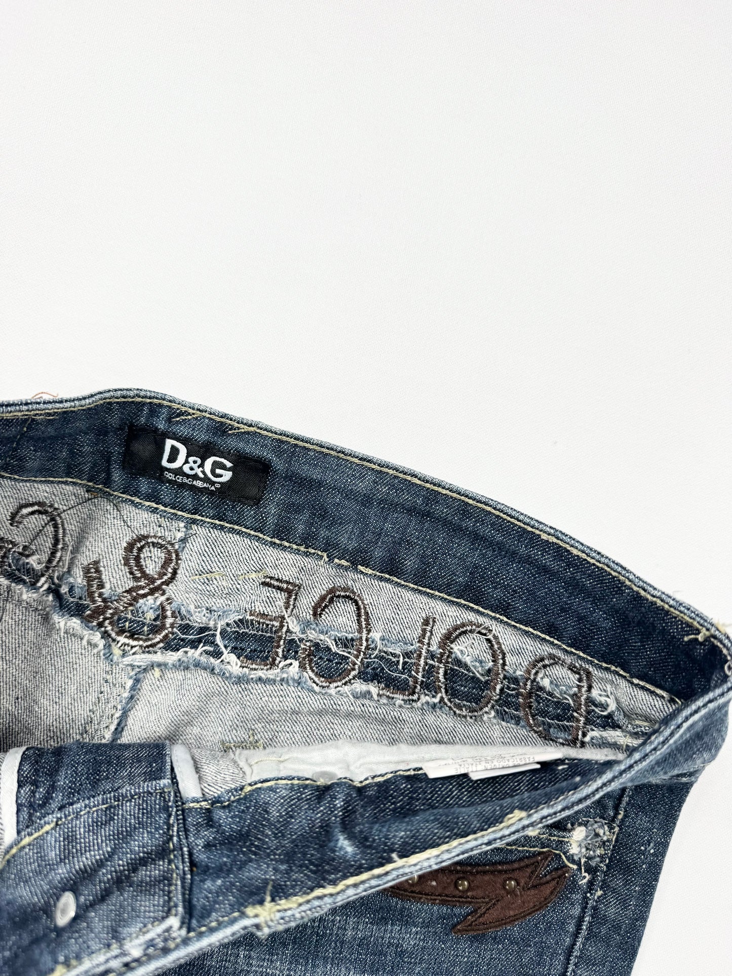 D&G Western Logo Mini Skirt ♡ S