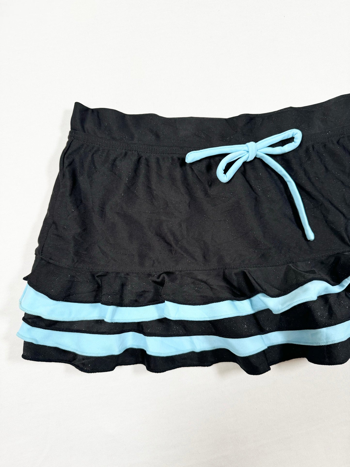 Glittery Black + Blue micro Skirt