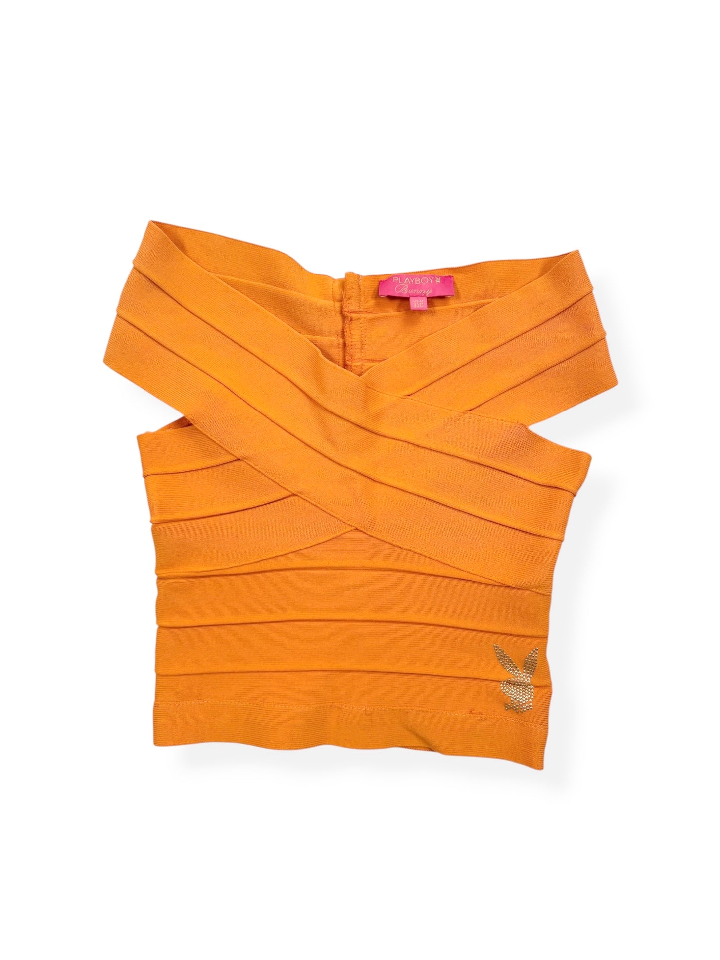 Playboy Orange Bandage Top ♡ XXS