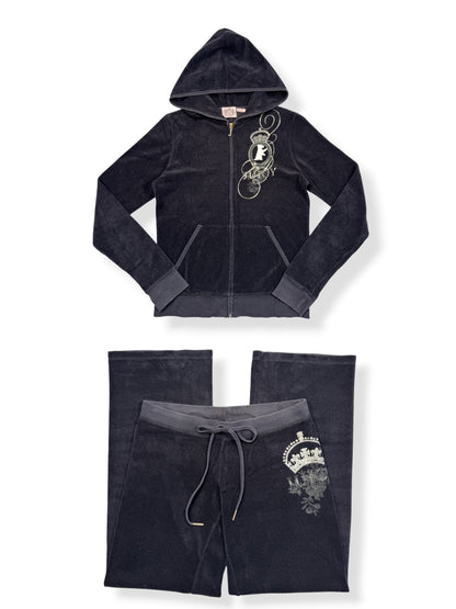 Juicy Couture Black Towelling Tracksuit Set ♡ S/M